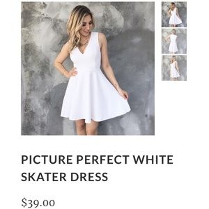 White skater dress